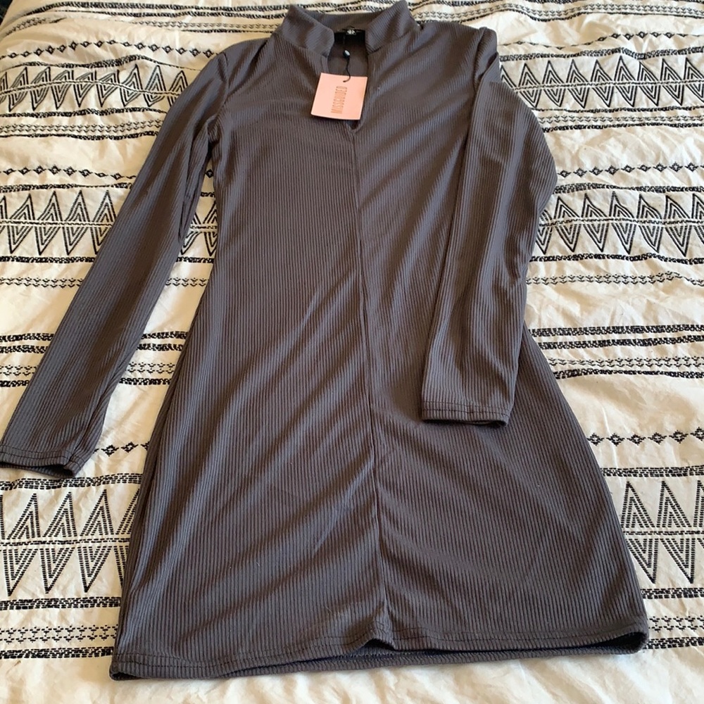 Grey dress long sleeve